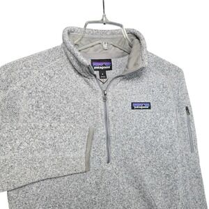 Patagonia Better Sweater Womens Size M Heather Gray Quarter Zip Fleece Pullover
